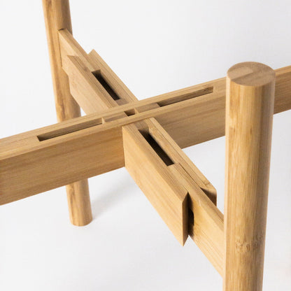 Bamboo Plant Stand + 10" Pot