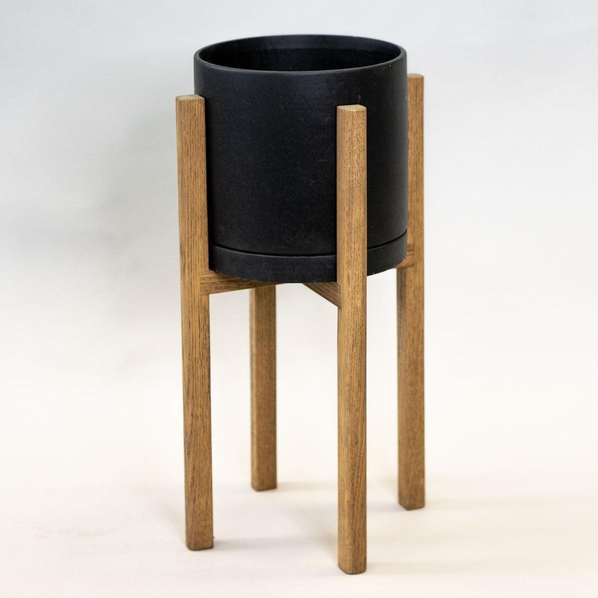 Bamboo Plant Stand + 10" Pot