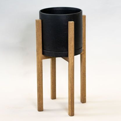 Bamboo Plant Stand + 10" Pot