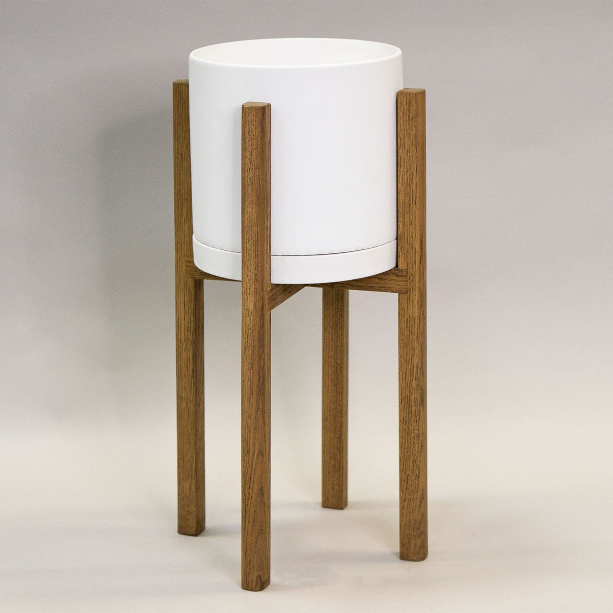 Bamboo Plant Stand + 10" Pot